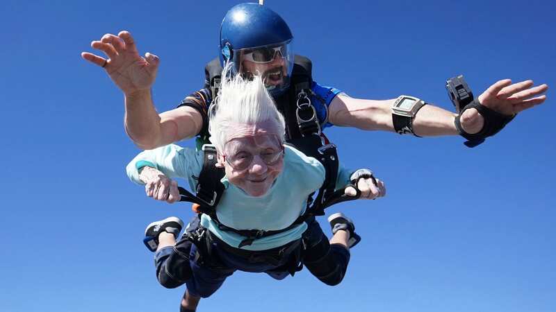 Dorothy Hoffner has died at age 104, just days after completing a potentially record breaking skydive (Image: AP)