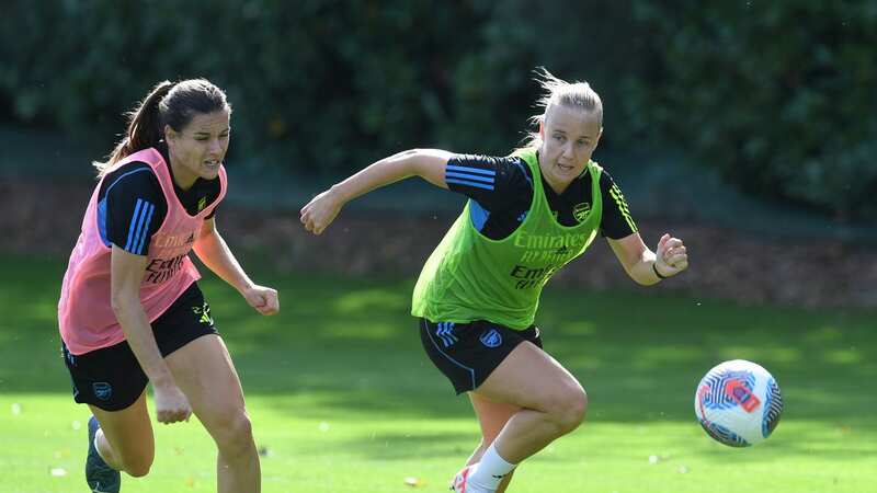 Beth Mead during a recent Arsenal training session