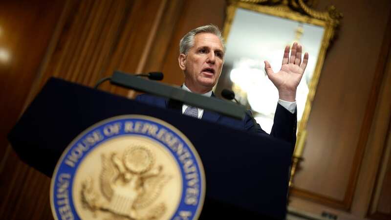 Speaker of the House Kevin McCarthy (R-CA) talks about the Hamas attack on Israel during a news conference in the Rayburn Room at the U.S. Capitol (Image: Getty Images)