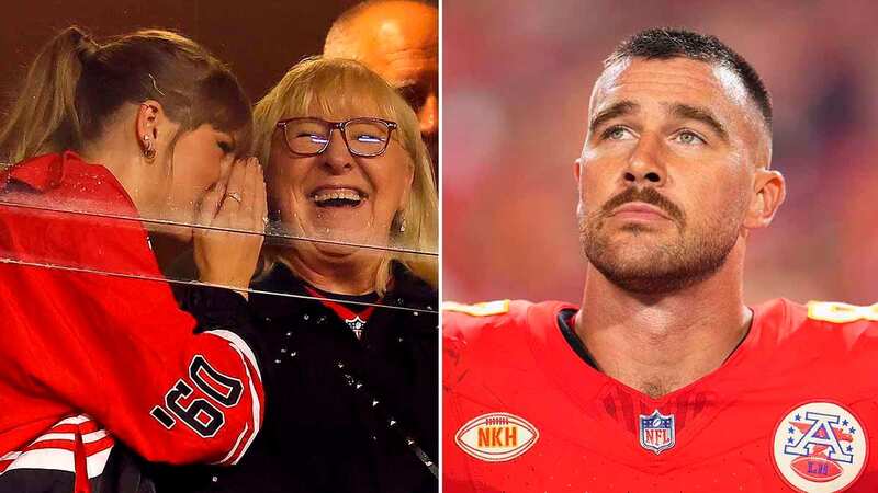 Taylor Swift also watched the Kansas City Chiefs alongside Ed Kelce and Brittany Mahomes (Image: Jamie Squire/Getty Images)