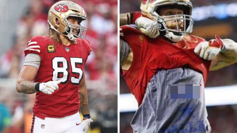 George Kittle was fined for his tee shirt underneath his jersey