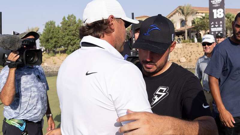 Brooks Koepka embraced his brother Chase following the end of play (Image: AP)