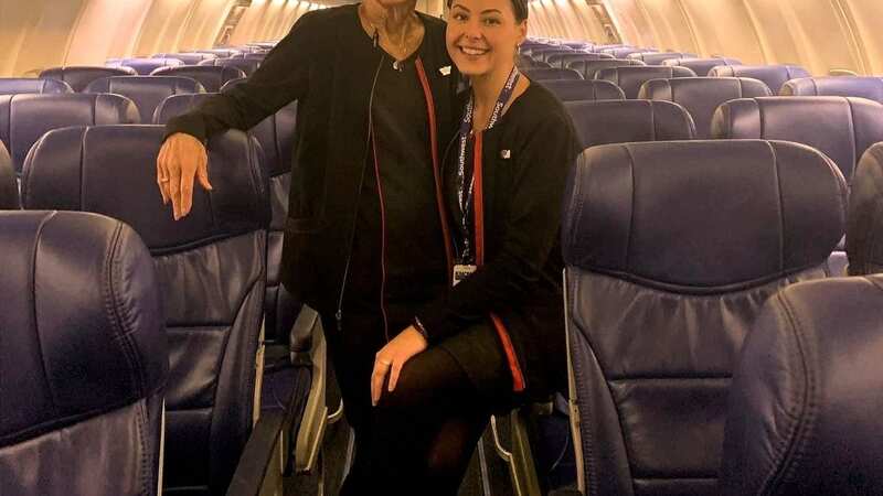 Grandmum flight attendant takes to the skies with granddaughter in crew (Image: instagram.com/southwestair)