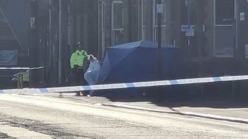 Forensic officers could be seen at the scene. (Image: Evening Gazette)