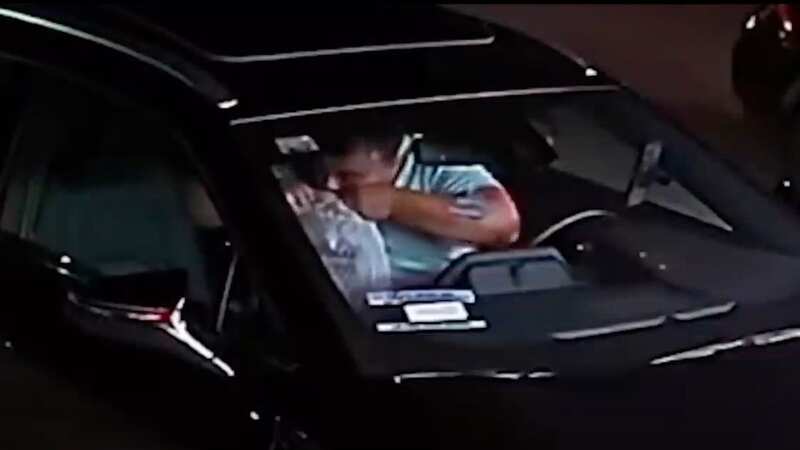 Moment delivery driver eats customer’s food before handing over half-eaten meal