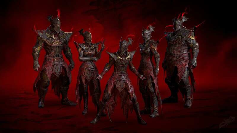 One of the major cosmetic rewards featured in the Diablo 4 Season 2 battle pass is the vampiric themed armour set (Image: Activision Blizzard)