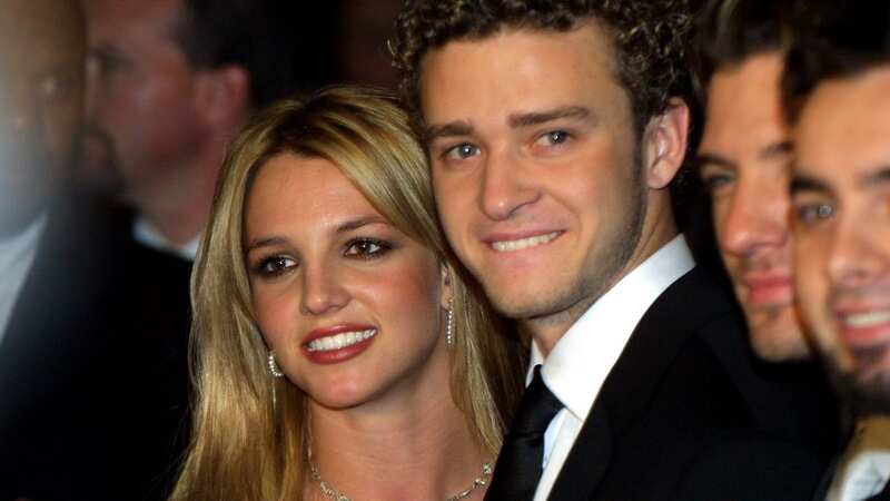 401549 12: Singer Britney Spears and boyfriend Justin Timberlake from the band N