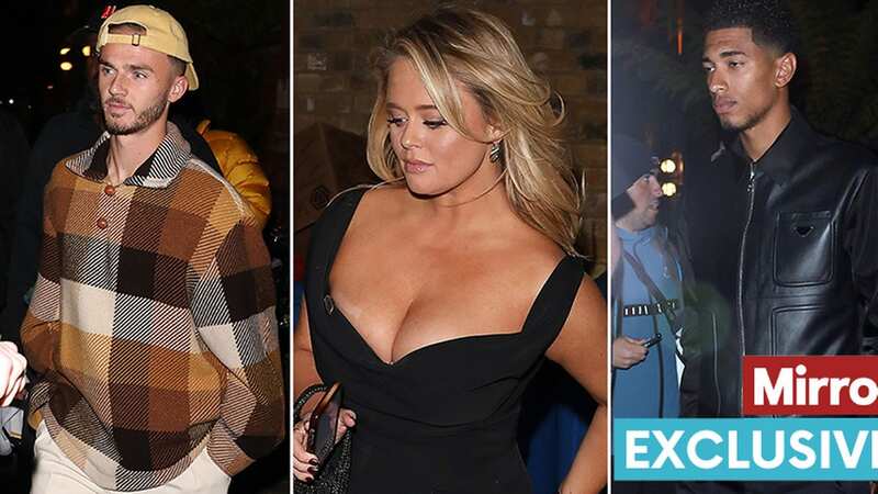 Emily Atack wild night out with England football stars as they leave boozy bash