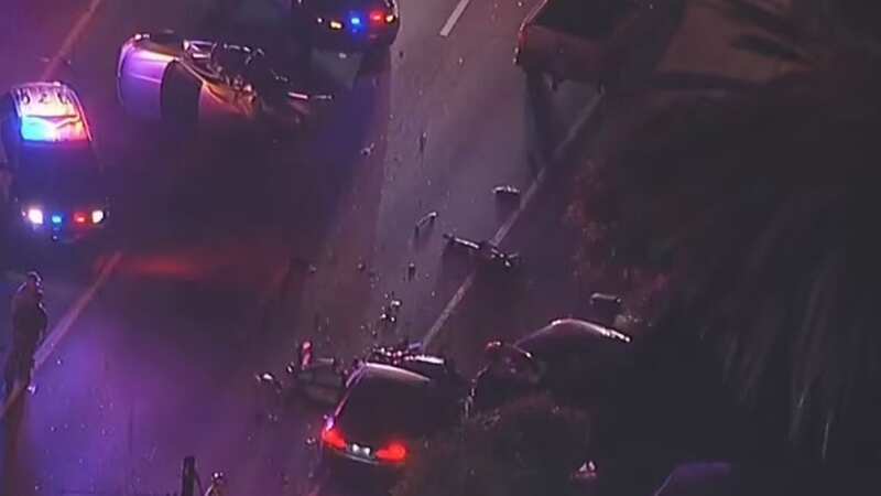 Four women were killed in the horror crash on the Pacific Coast Highway, Malibu on Tuesday night (Image: ABC7)