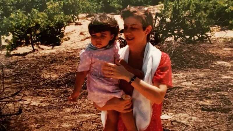 Alia pictured with her mum in Gaza as a child (Image: Alia Al Ghussain)