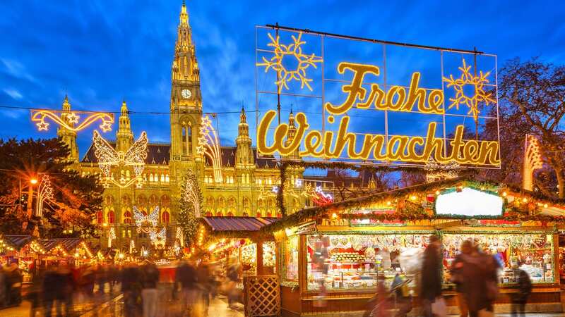 "Happy Christmas" from a traditional market in Vienna (Image: Getty)