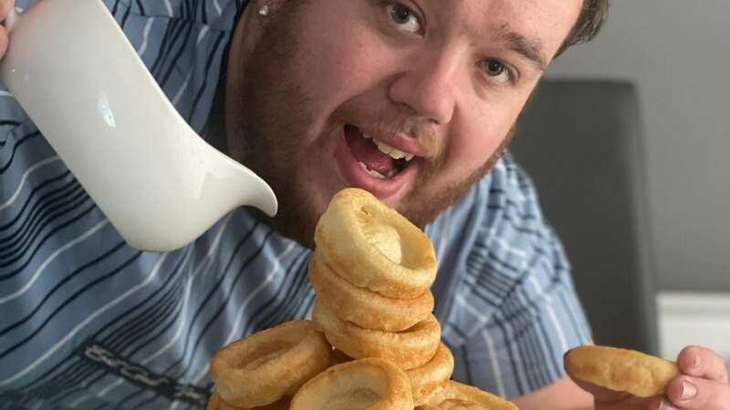 Man wolfs down mammoth 3,225-calorie breakfast - with 18 Yorkshire puddings