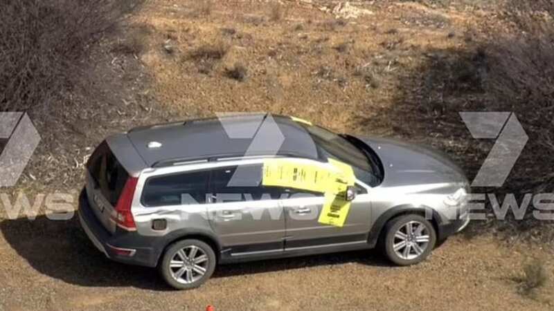 A gunman shot at a car full of people before stealing another vehicle, escaping for hours and then turning the gun on himself (Image: 7News)