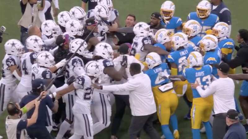 The Dallas Cowboys and Los Angeles Chargers clashed before their Monday night game. (Image: ESPN)
