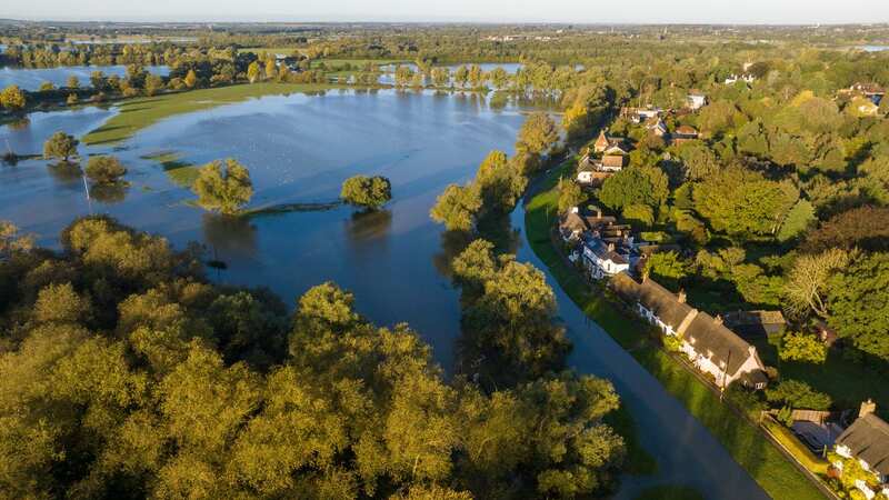 Flooding in Holywell, Cambridgeshire, due to Storm Babet (Image: Bav Media)