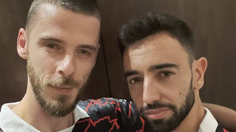 David de Gea and Bruno Fernandes "together again" (Image: Instagram/@d_degeaofficial)