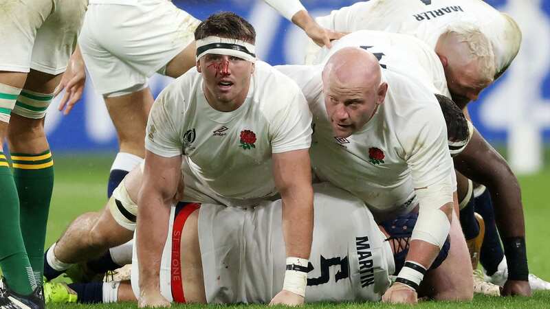 Cole (right) and Tom Curry man barricades during England