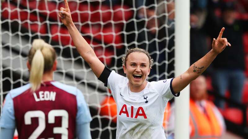 Martha Thomas of Tottenham Hotspur scored a hat-trick against Aston Villa (Image: Photo by Morgan Harlow/Getty Images)