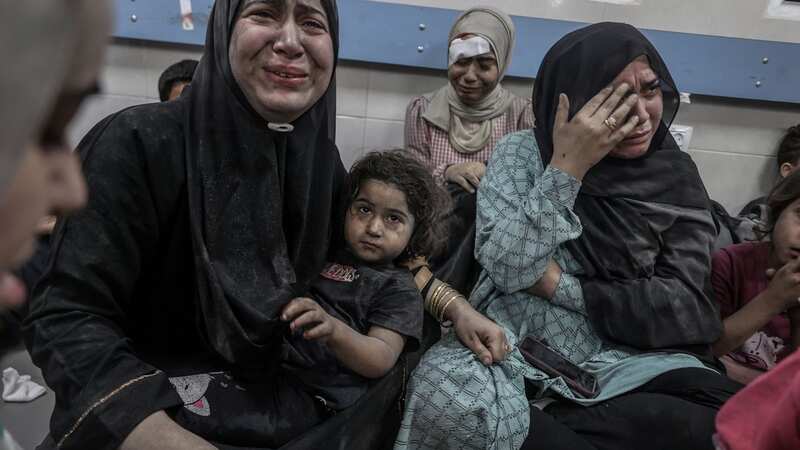 The deadly blast at the al-Ahli hospital killed approximately 500 people and wounded more than 300 (Image: Anadolu via Getty Images)