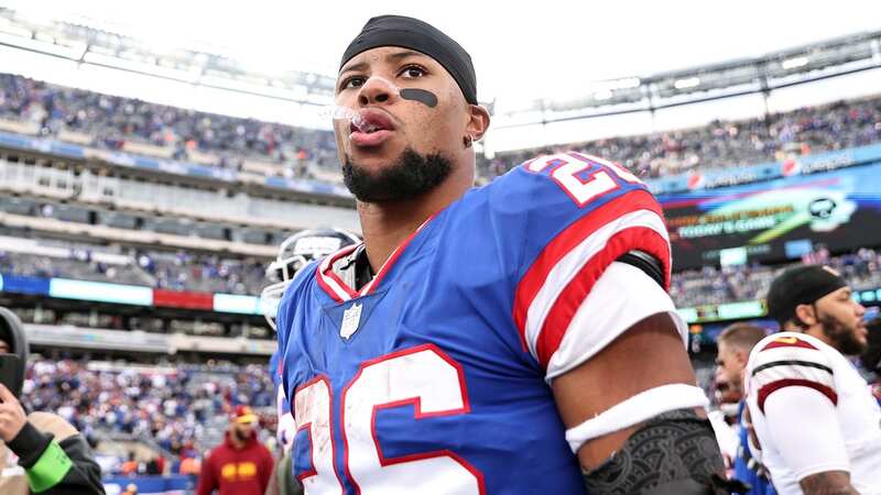 Saquon Barkley has been linked with a trade away from the New York Giants before the October 31 deadline (Image: Dustin Satloff/Getty Images)