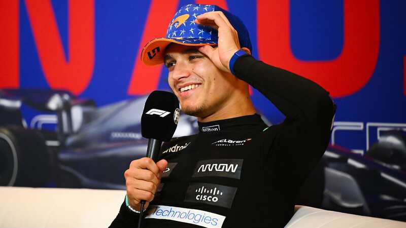 Lando Norris was all-smiles after another podium in Austin (Image: Getty Images)