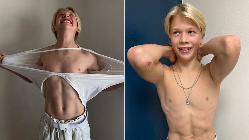 Eric has been working out for 18 months (Image: @ericthgt / Caters News Agency)