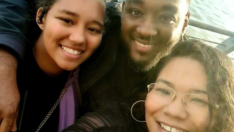 Amber Lincoln, 34, pictured with partner Darren, 36 and their 13-year-old daughter Jada, has spoken of her 
