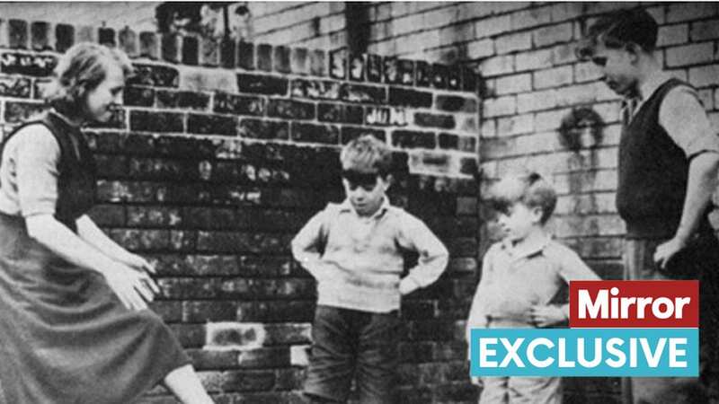 Bobby playing backyard football with his mother and brothers (Image: Daily Mirror)