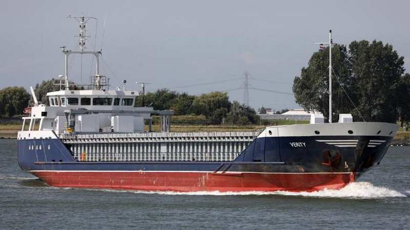 The Verity Cargo Ship sunk in the collision on Tuesday morning (Image: Vesselfinder)