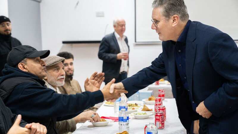Keir Starmer at the South Wales Islamic Centre over the weekend
