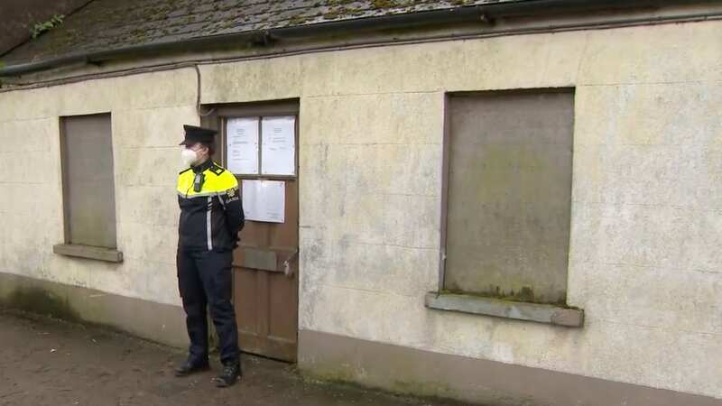 Gardai at the scene after a corpse was found in Mallow, County Cork (Image: Irish Mirror)