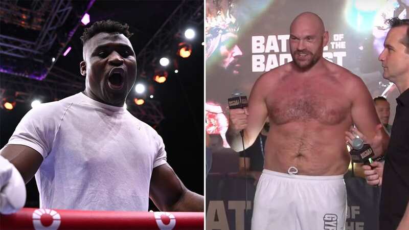 Tyson Fury taunts "fat sausage" Francis Ngannou after he refuses to remove top