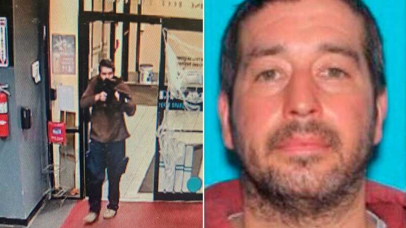 The armed suspect who is now on the run in Lewiston, Maine (Image: Androscoggin County Sheriff