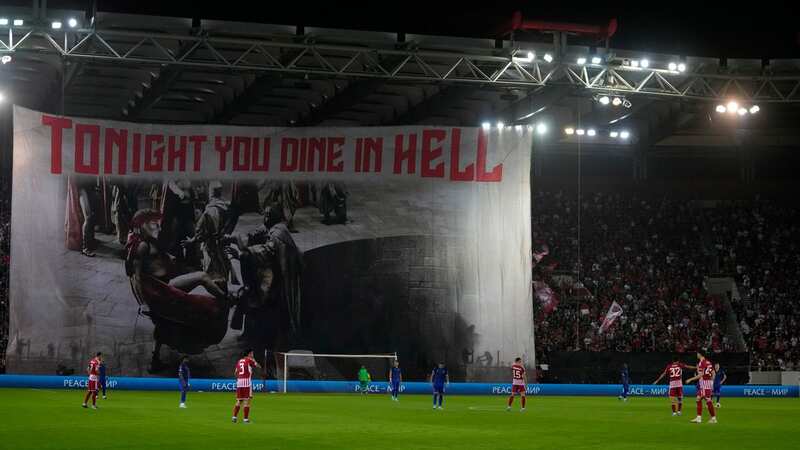 West Ham greeted by sinister five-word banner from notorious Olympiacos fans