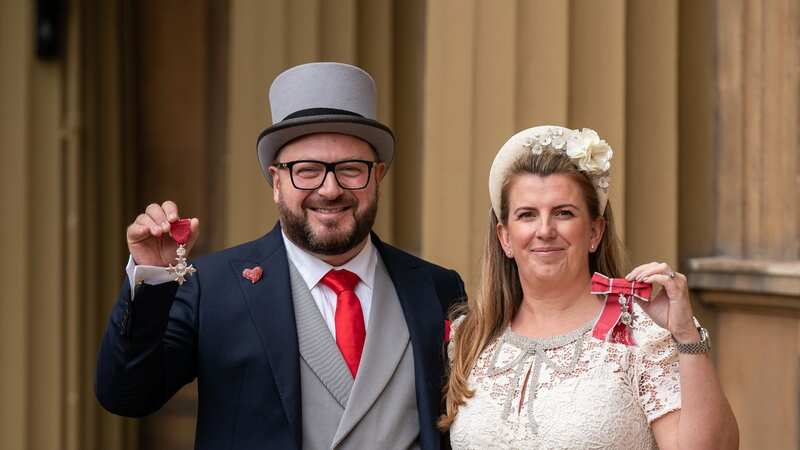 Sergio and Emma Petrucci with their honours (Image: Getty Images)