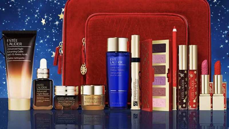 The Blockbuster Gift Set is packed with 12 beauty and skincare products, seven which are full size (Image: Estée Lauder)