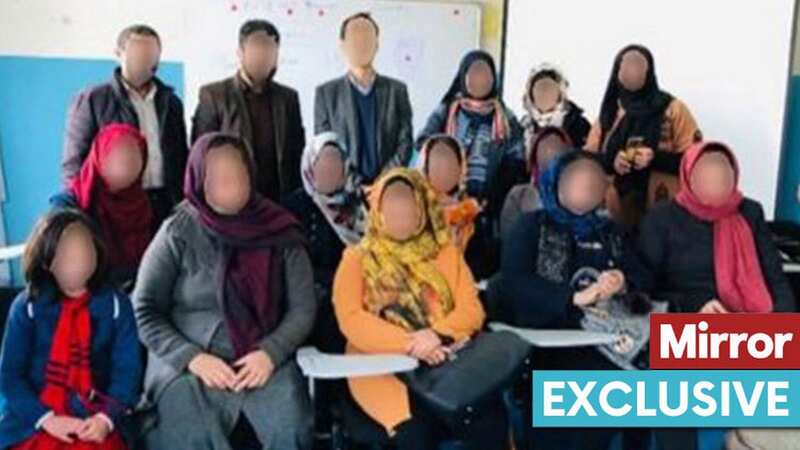 These Afghan teachers are among 80 who worked for the British Council who remain abandoned overseas (Image: @AtRiskTeachers/Twitter)