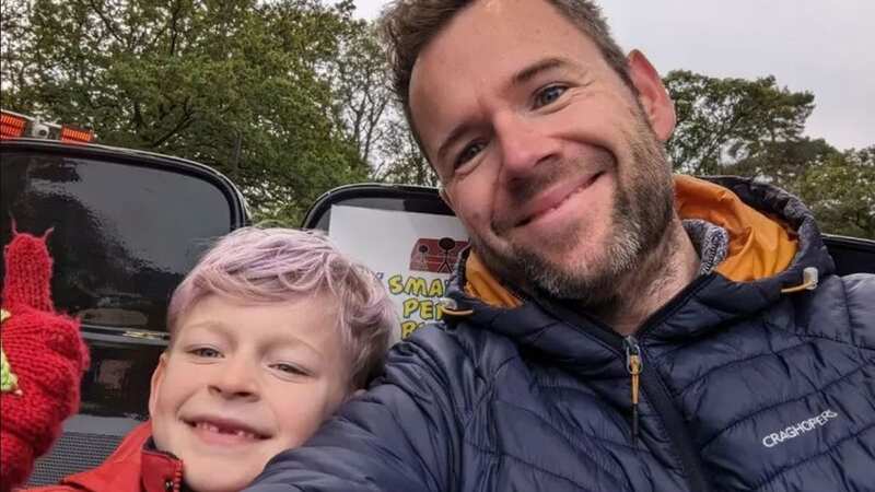Sam Dimmer pictured with his son (Image: Nottinghamshire Live)
