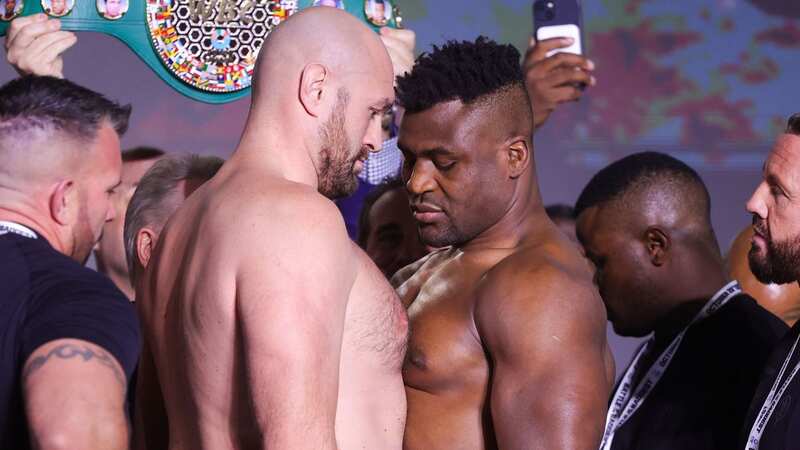 Tyson Fury and Francis Ngannou face off in Saudi Arabia (Image: AFP via Getty Images)