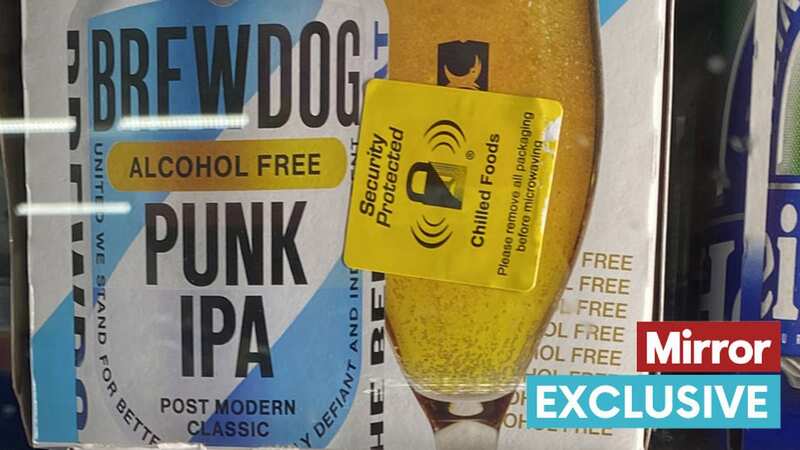 Anti-theft tags have been put on four-packs of 0% ale in supermarkets