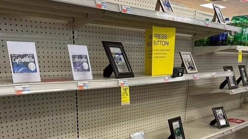 CVS has replaced items on shelves with photographs (Image: JoeyMannarinoUS/X)