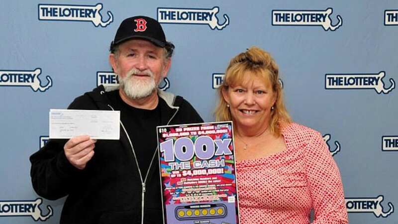 The happy pair have hit the jackpot three times (Image: Massachusetts state lottery)
