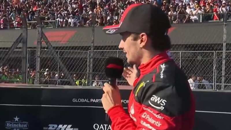 Sergio Perez crashed out of the Mexico race after contact with Charles Leclerc (Image: AP)