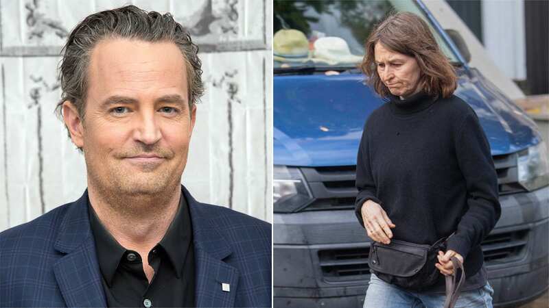 Friends star looks sombre as she steps out after Matthew Perry