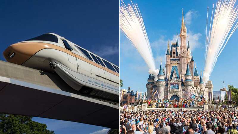 The iconic monorail cars at Disney World in Florida was stuck on its tracks