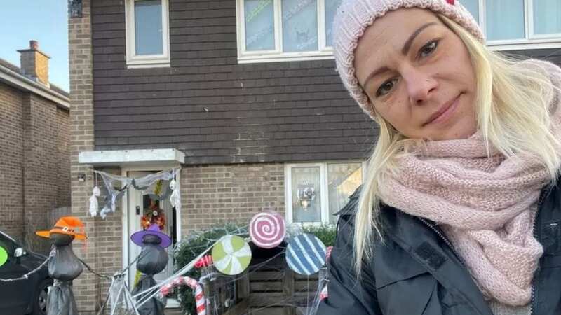 Lia Adams-Steele said she received an anonymous letter from a neighbour complaining about her Halloween display (Image: bbc.co.uk)