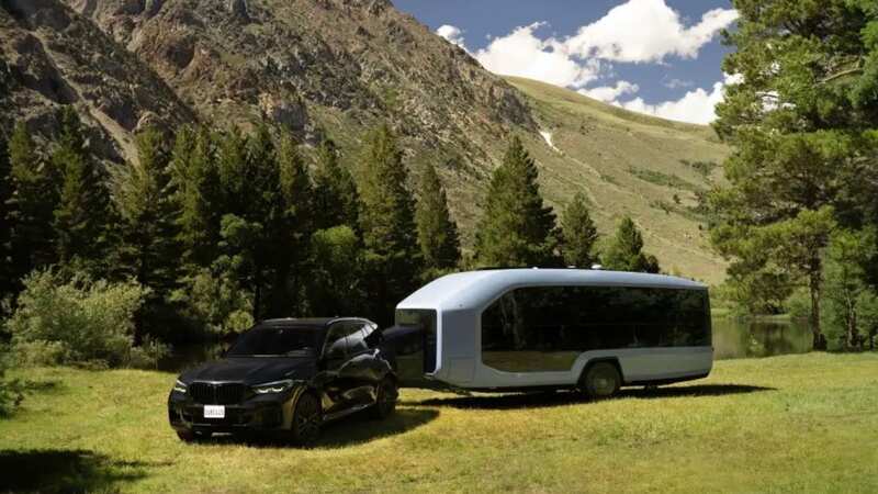 The caravan has the ability to park itself (Image: @AutoExpress)