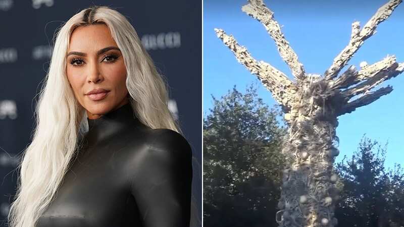 Kim came under fire for her Halloween decorations