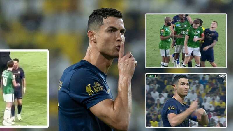 Cristiano Ronaldo demands ref is swapped before clashing with Jordan Henderson