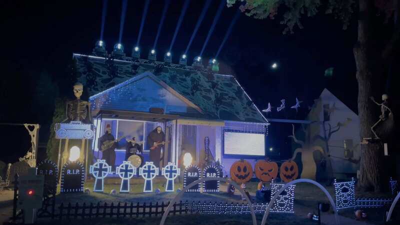 The Halloween house in all its glory (Image: Kyle Bostick / SWNS)